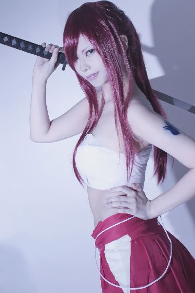 FAIRYTAIL エルザ・スカーレット コスプレ ウィッグ 鎧 FAIRYTAIL