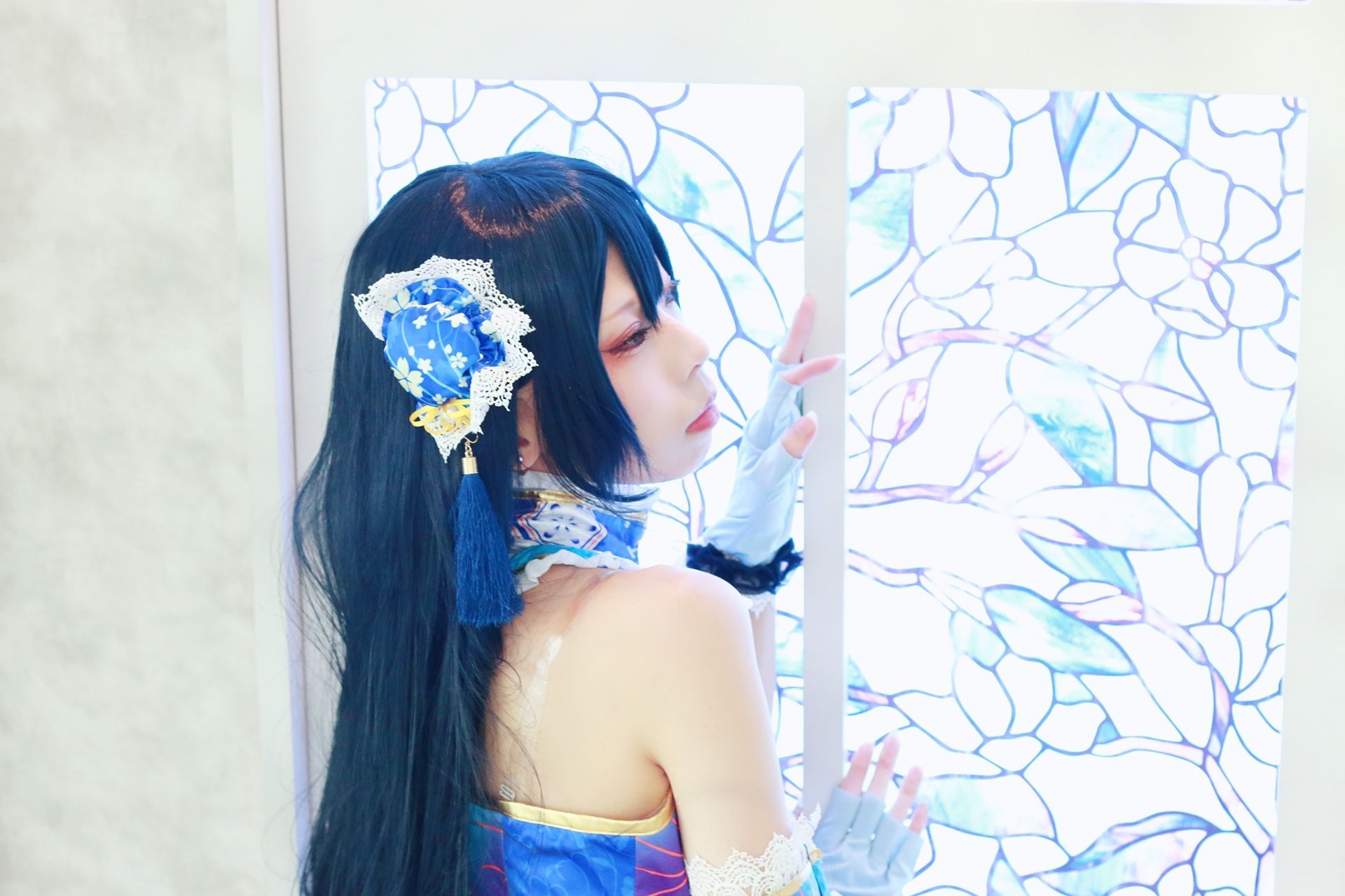 ラブライブ　園田海未　チャイナ　覚醒　M　コスプレ衣装　アニメ　スクフェス ラブライブ 園田海未 チャイナ 覚醒 M コスプレ衣装 アニメ